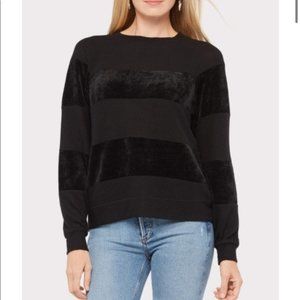 Evereve Peyton Jensen Reese Chenille Block Pullover in Black